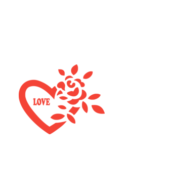Love minta világoskék pólón