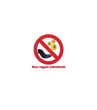 Nem vagyok lefizethető minta fehér/piros pólón