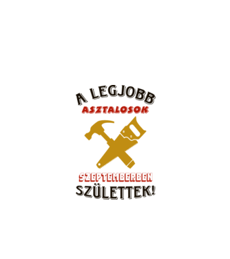 Asztalos szülinapja szeptember minta almazöld pólón