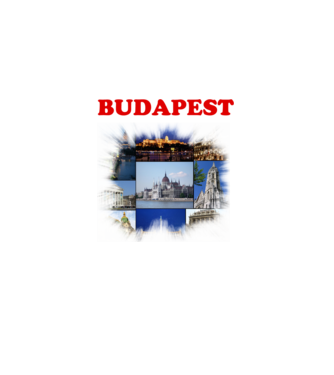 Budapest minta királykék pólón