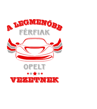 Opeles sofőr minta fekete pólón
