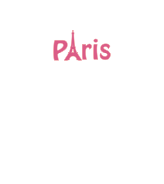Párizs minta fehér pólón