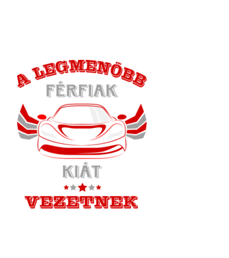 Legmenőbb férfiak kia minta fehér pólón