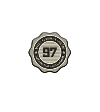 97 éves minta fehér pólón
