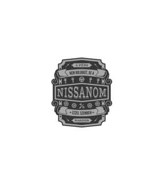 Boldogság a Nissanom minta fehér pólón