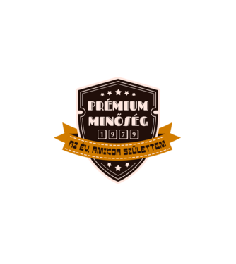 Prémium minőség 1979 minta fehér pólón