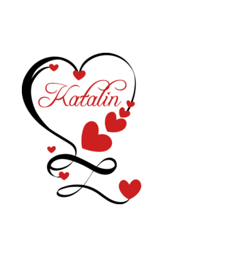 Katalin minta fehér pólón