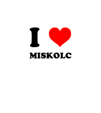 I Love Miskolc minta szürke pólón