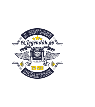 Motoros legendák 1990 minta fehér pólón