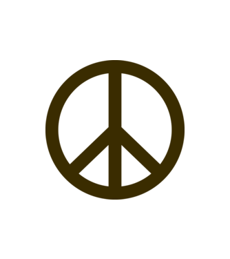 Peace symbol minta homokszín pólón