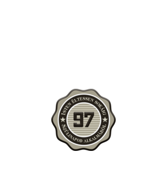 97 éves minta fehér pólón