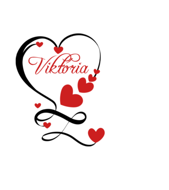 Viktória minta fekete pólón