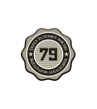 79 éves minta fehér pólón