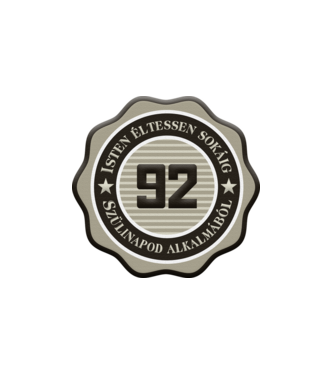 92 éves minta fehér pólón