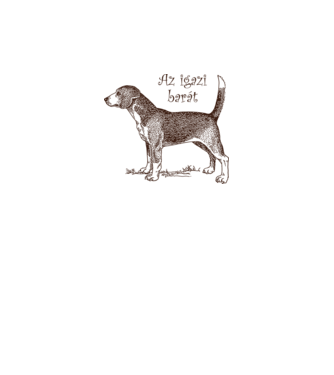 Beagle minta szürke pólón