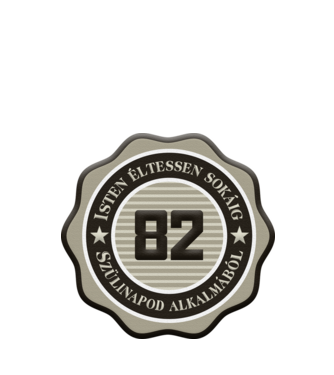 82 éves minta almazöld pólón