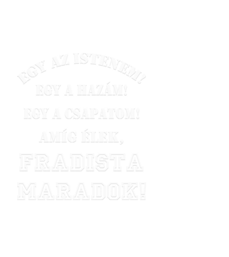 Fradista  minta fehér pólón