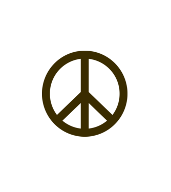 Peace symbol minta fehér pólón
