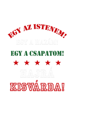 Kisvárdai drukker minta fehér pólón