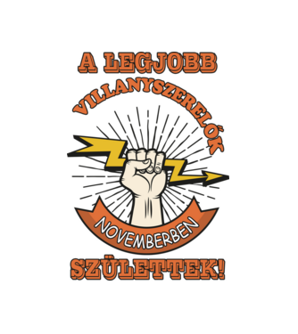 Villanyszerelő november minta fehér pólón