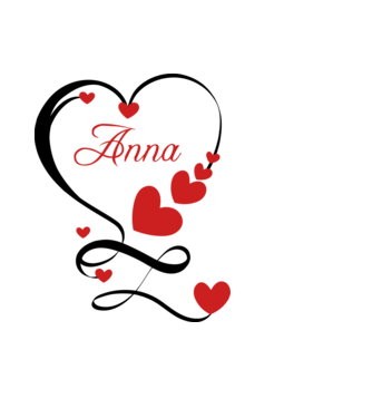 Anna minta fekete pólón