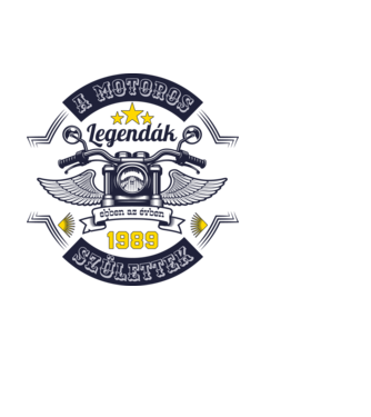 Motoros legendák színes 1989 minta fekete pólón