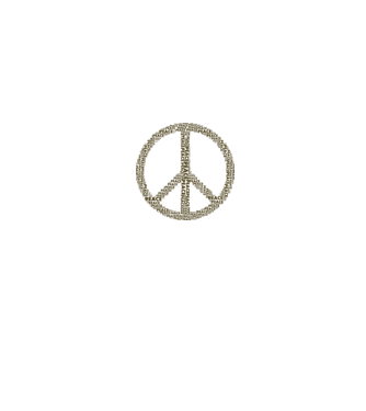 Béke peace minta szürke pólón