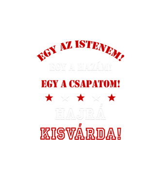 Kisvárdai drukker minta fehér pólón