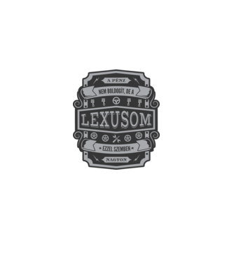 Boldogság a Lexusom minta fekete pólón