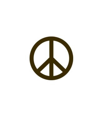 Peace symbol minta fehér pólón