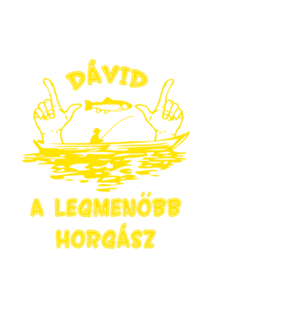 Horgász Dávid színezhető minta fehér pólón