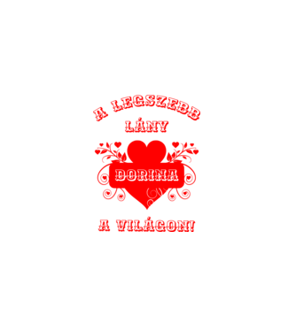 A legszebb lány Dorina minta halványlila pólón