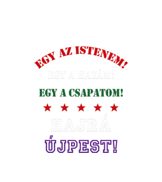 Újpesti drukker minta fehér pólón