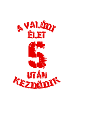 Valódi élet 5 színezhető minta fekete pólón