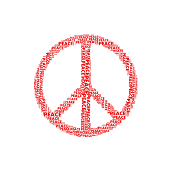 Béke peace minta homokszín pólón