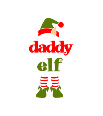 daddy elf minta fehér pólón