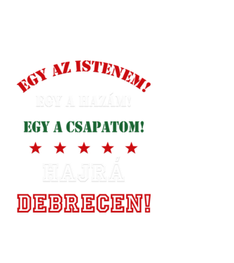 Debreceni drukker minta fekete pólón