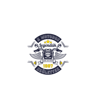 Motoros legendák 1987 minta fehér pólón