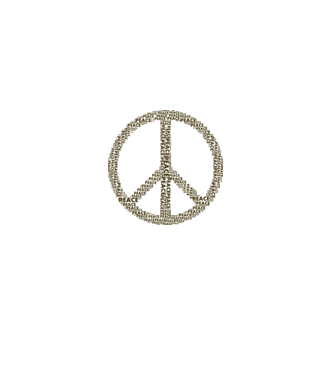 Béke peace minta szürke pólón
