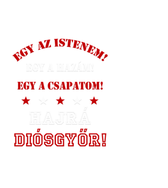 Diósgyőri drukker minta fehér pólón
