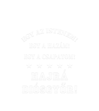 Diósgyőri drukker minta fehér pólón