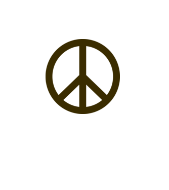 Peace symbol minta fehér pólón