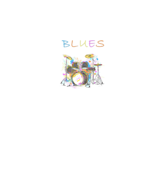 Blues minta fehér pólón