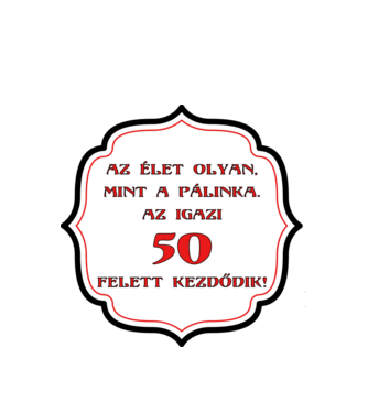 Pálinka 50 minta fehér pólón