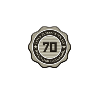 70 éves minta szürke pólón