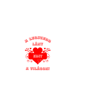 A legszebb lány Edit minta világos rózsaszín pólón