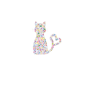 Colorful Cat 5 minta rózsaszín pólón