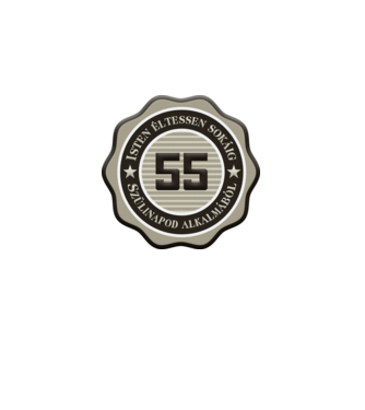 55 éves minta szürke pólón