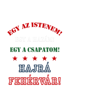 Fehérvár drukker minta fehér pólón