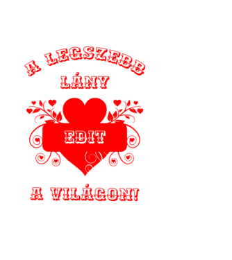 A legszebb lány Edit minta világoskék pólón